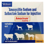 Virbac : Amoxirum Forte 300mg – Amoxycillin & Sulbactam Injection for Animals