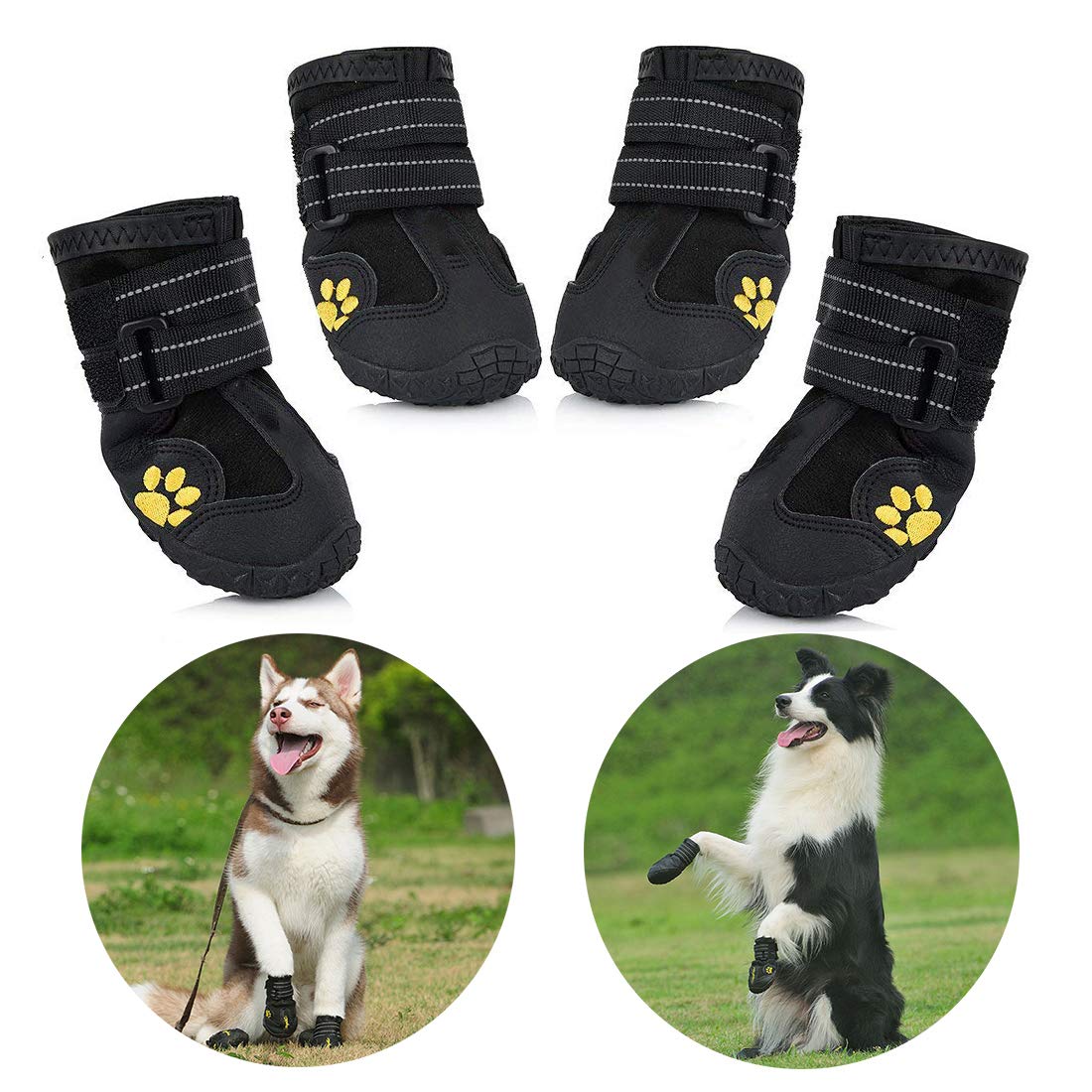 Pawz Waterproof Dog Boots - Large - Black