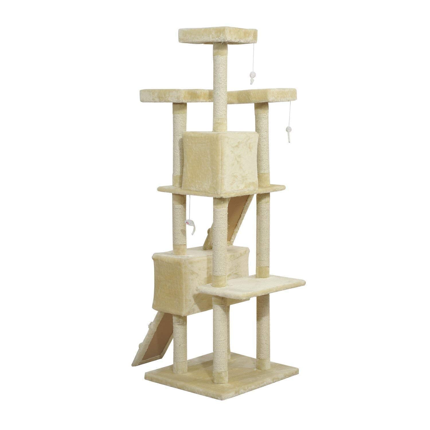 Pets Empire Cat Tree With Multi-Level & Condo Scratching Post