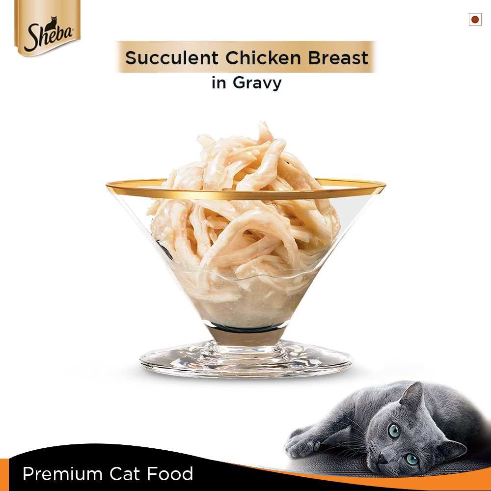 Sheba Succulent Chicken Breast In Gravy Cat Tin