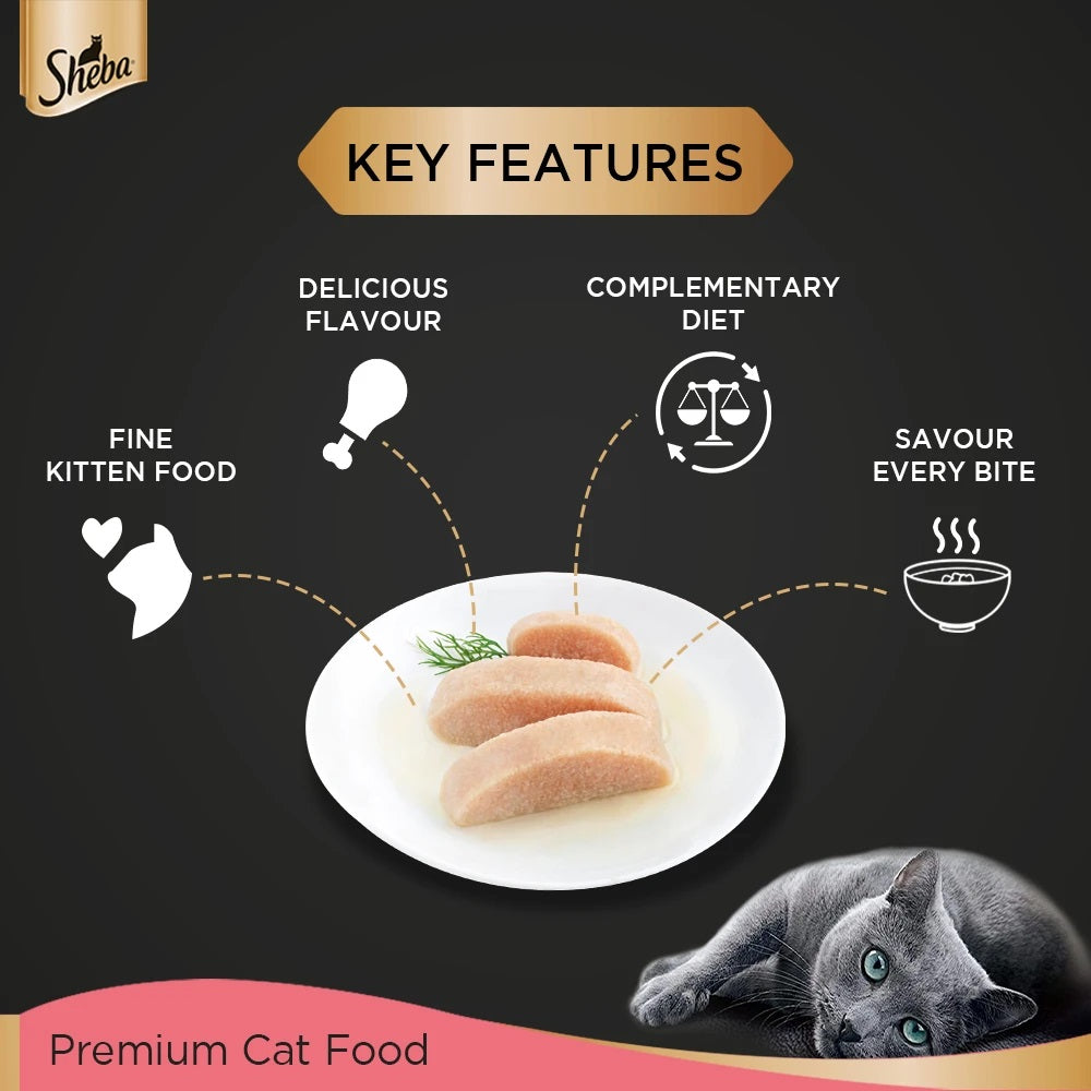 Sheba Chicken Premium Loaf Kitten Pouch