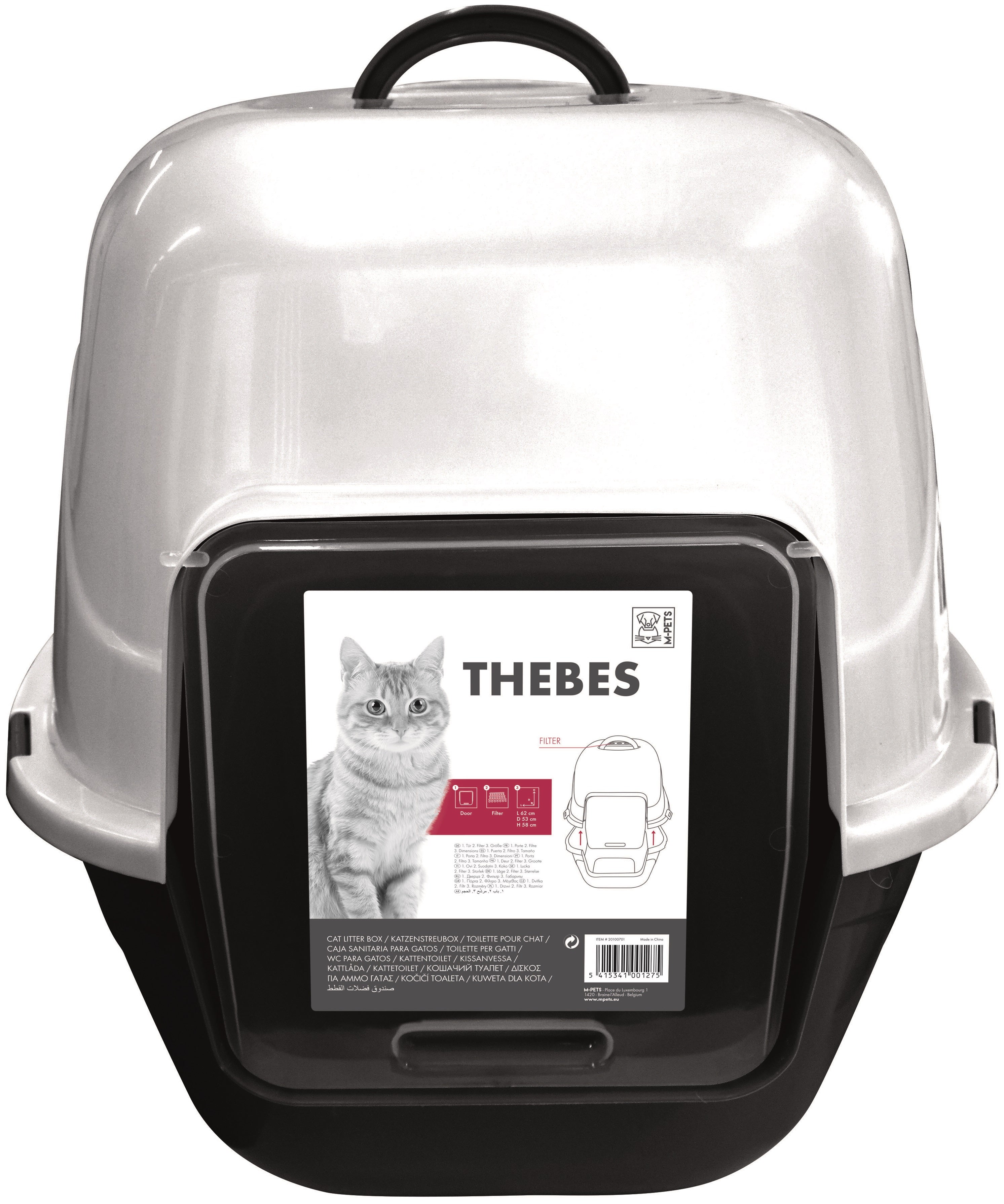 M-PETS THEBES Enclosed Hooded Cat Litter Box