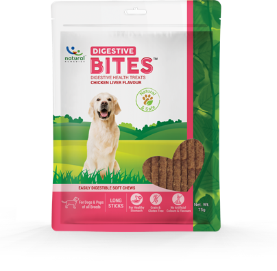 Natural Remedies Digestive Bites Health Treats - Chicken Liver Flavour Pack of 6