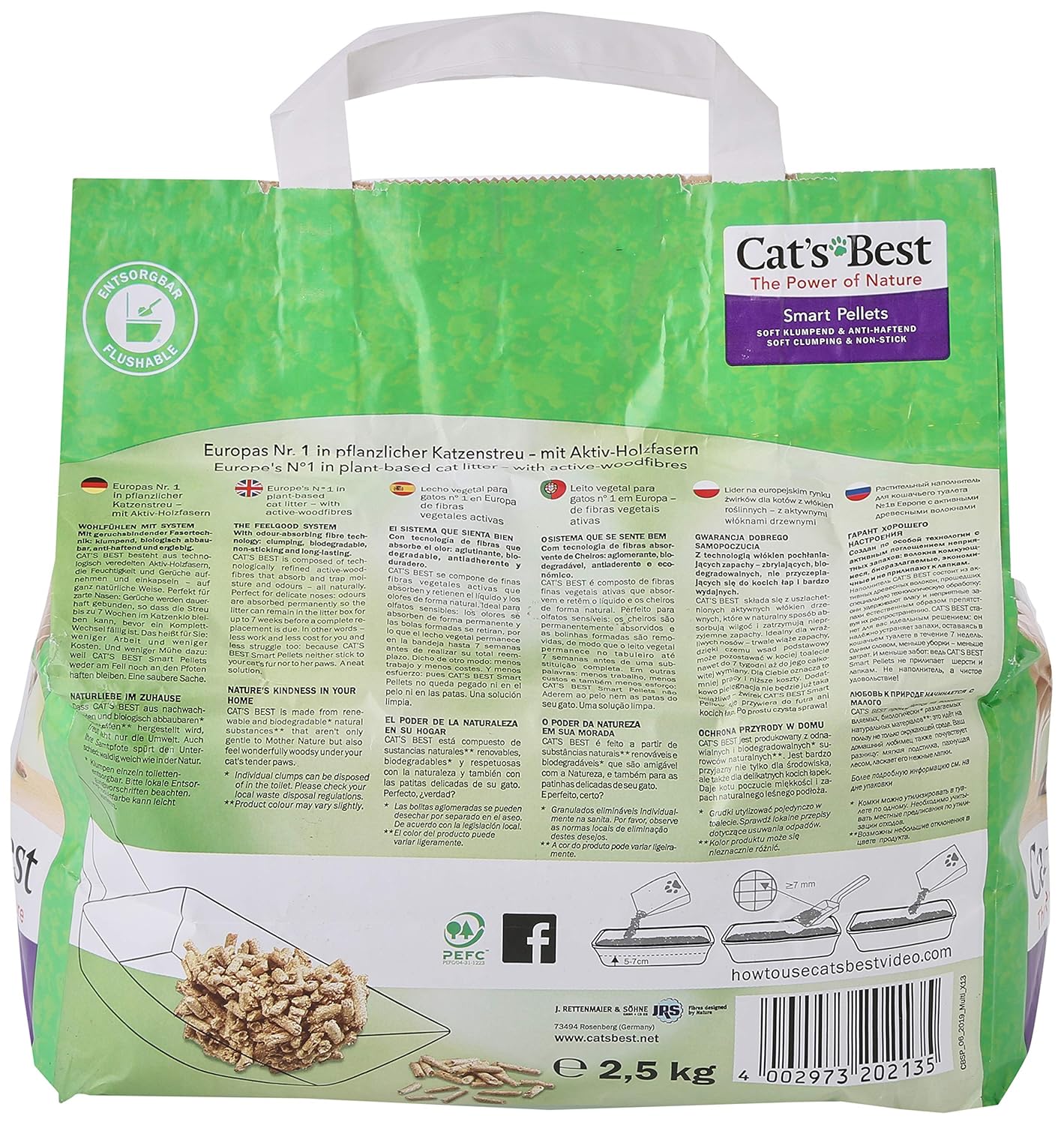 Cat’s Best Smart Pellets – Clumping & Non-Stick Cat Litter