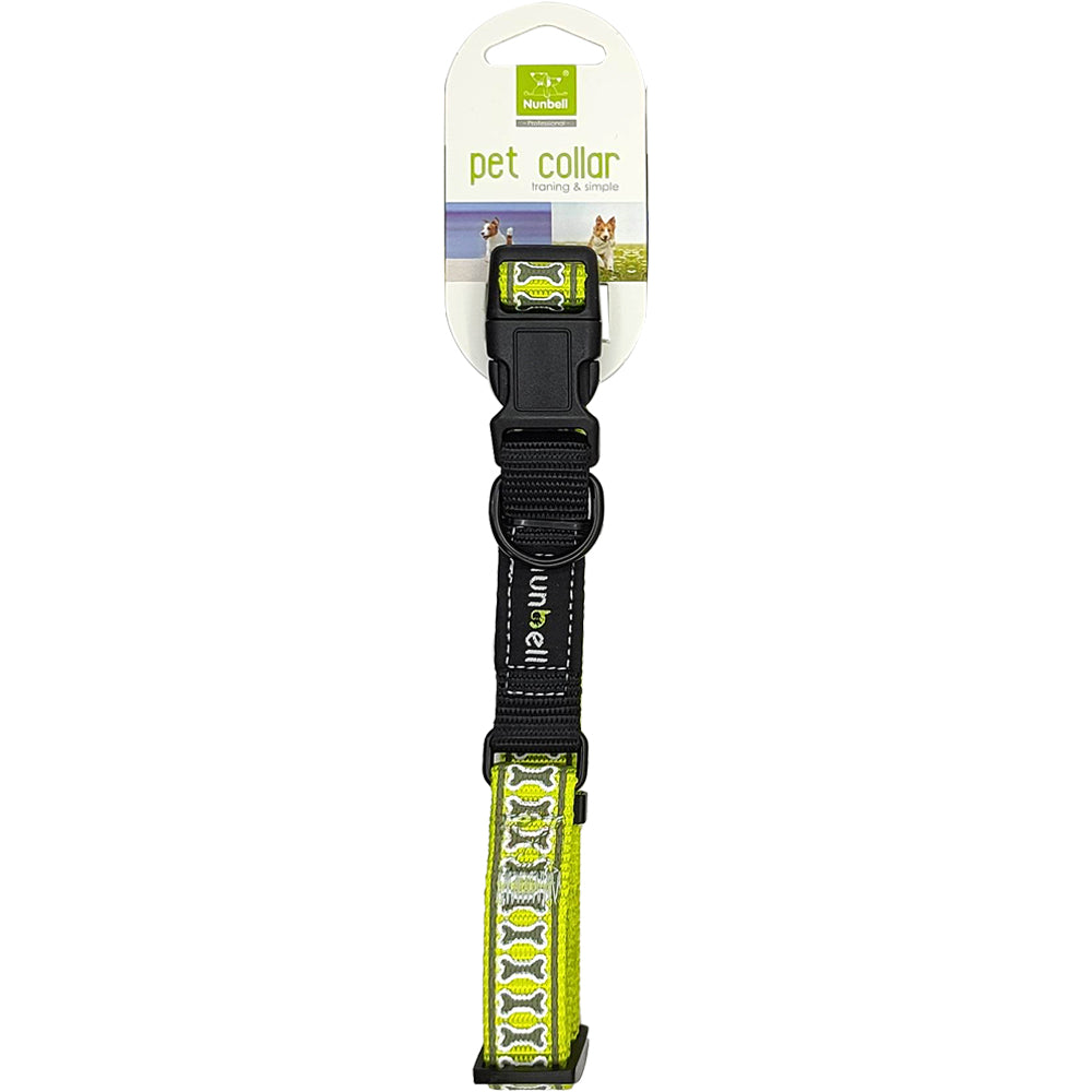 Nunbell Bone Print Reflector Collar