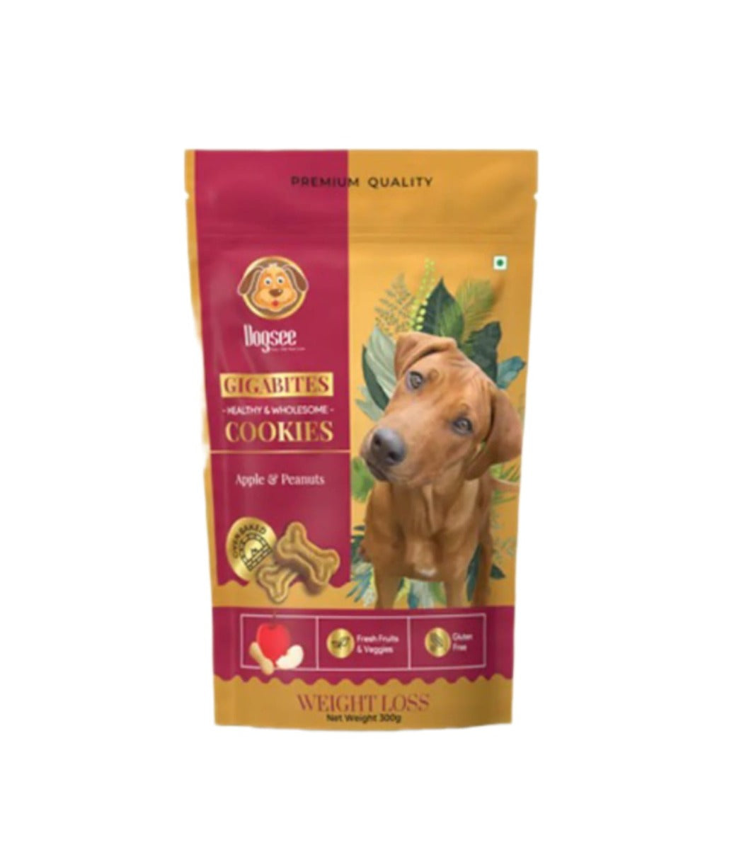 Dogsee Gigabites Apple & Peanuts Weight Loss Cookies