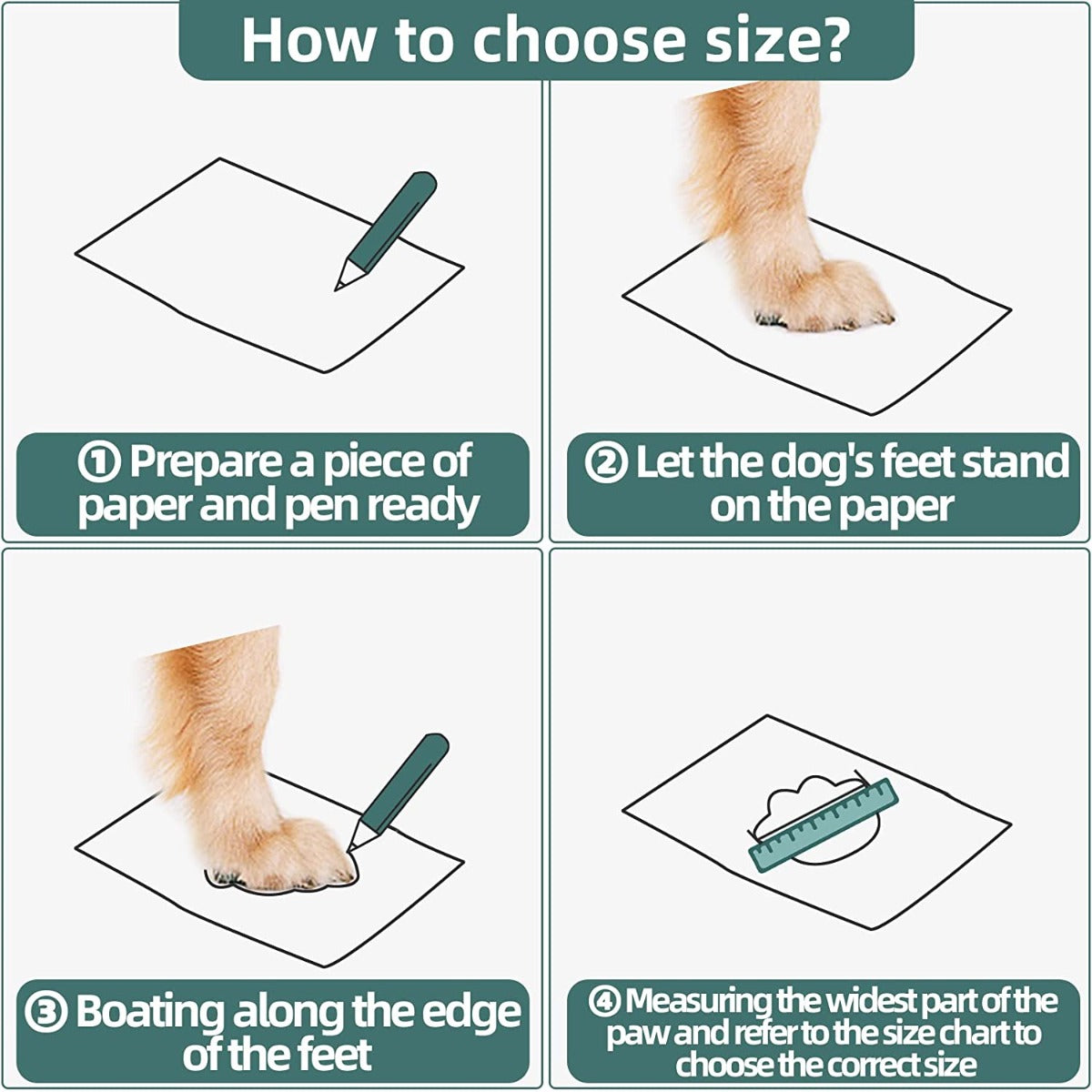 Pawz Waterproof Dog Boots - Large - Black