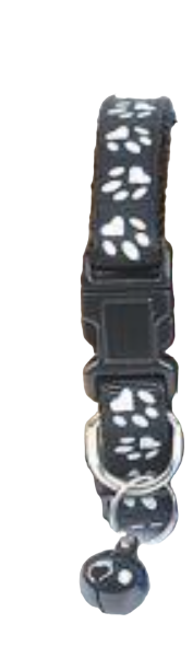Petropolis Rubber Jingle Bell Paw Print Collar