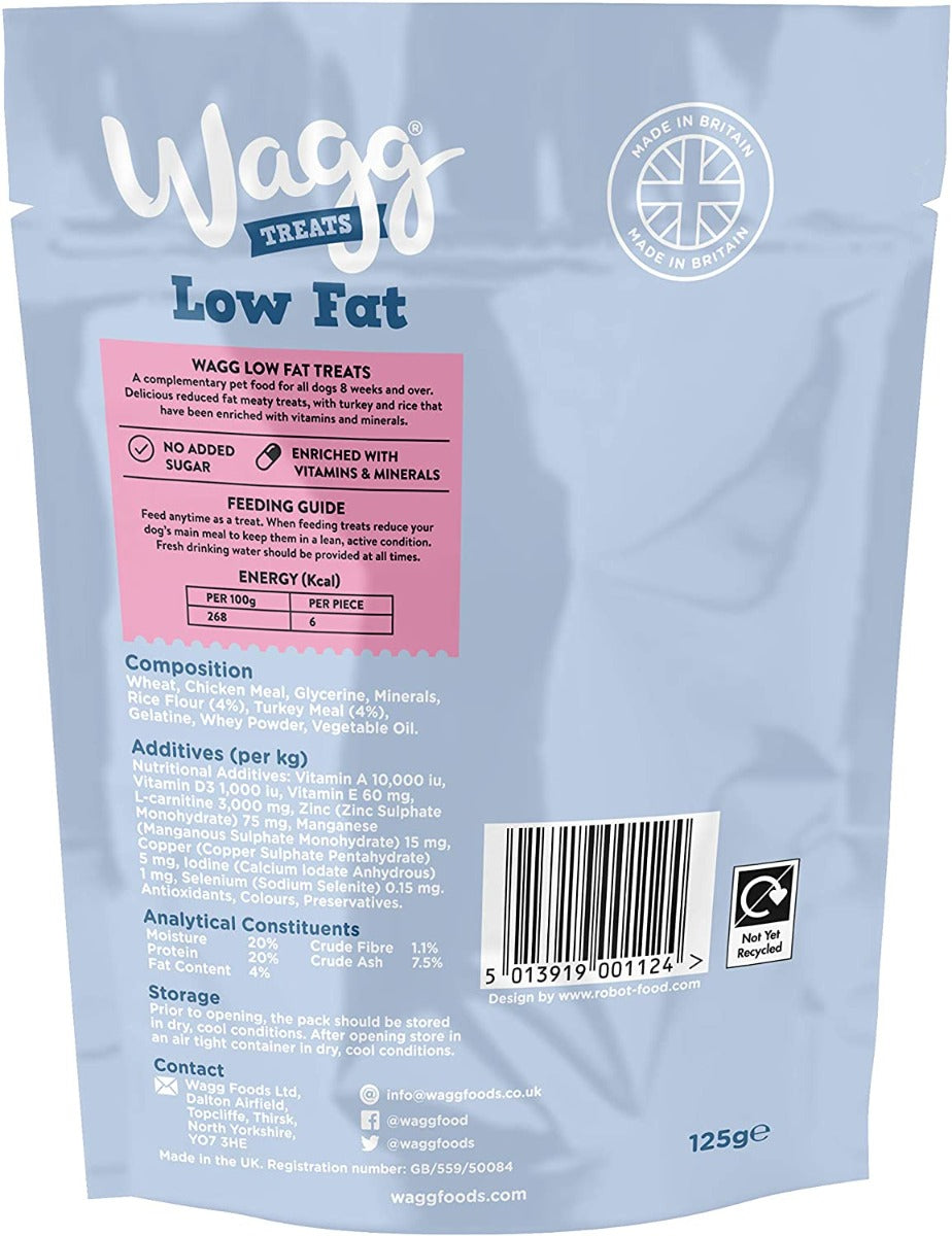 Wagg : Low Fat Turkey & Rice Meaty Bites Dog Treats