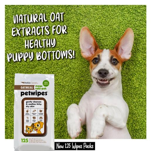 Petkin Gently Cleanses & Soothes Itchy, Dry Skin Mega Value Petwipes - Oatmeal