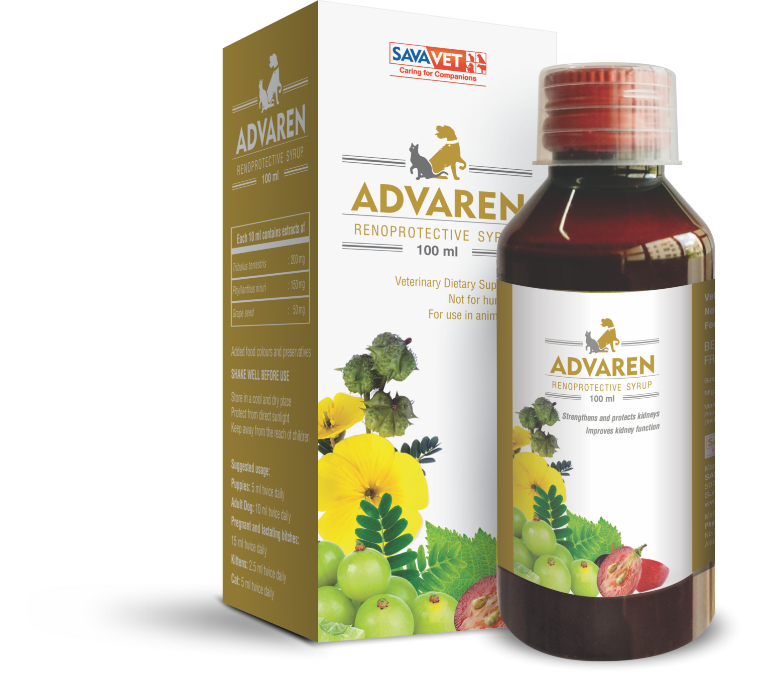 SavaVet Advaren Renoprotective Syrup for Dogs & Cats