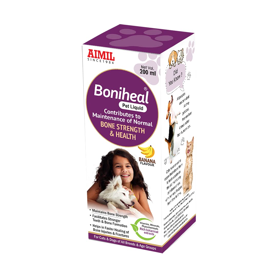 AIMIL Boniheal Pet Liquid - For Bone Health & Strength Supplement - Banana Flavored