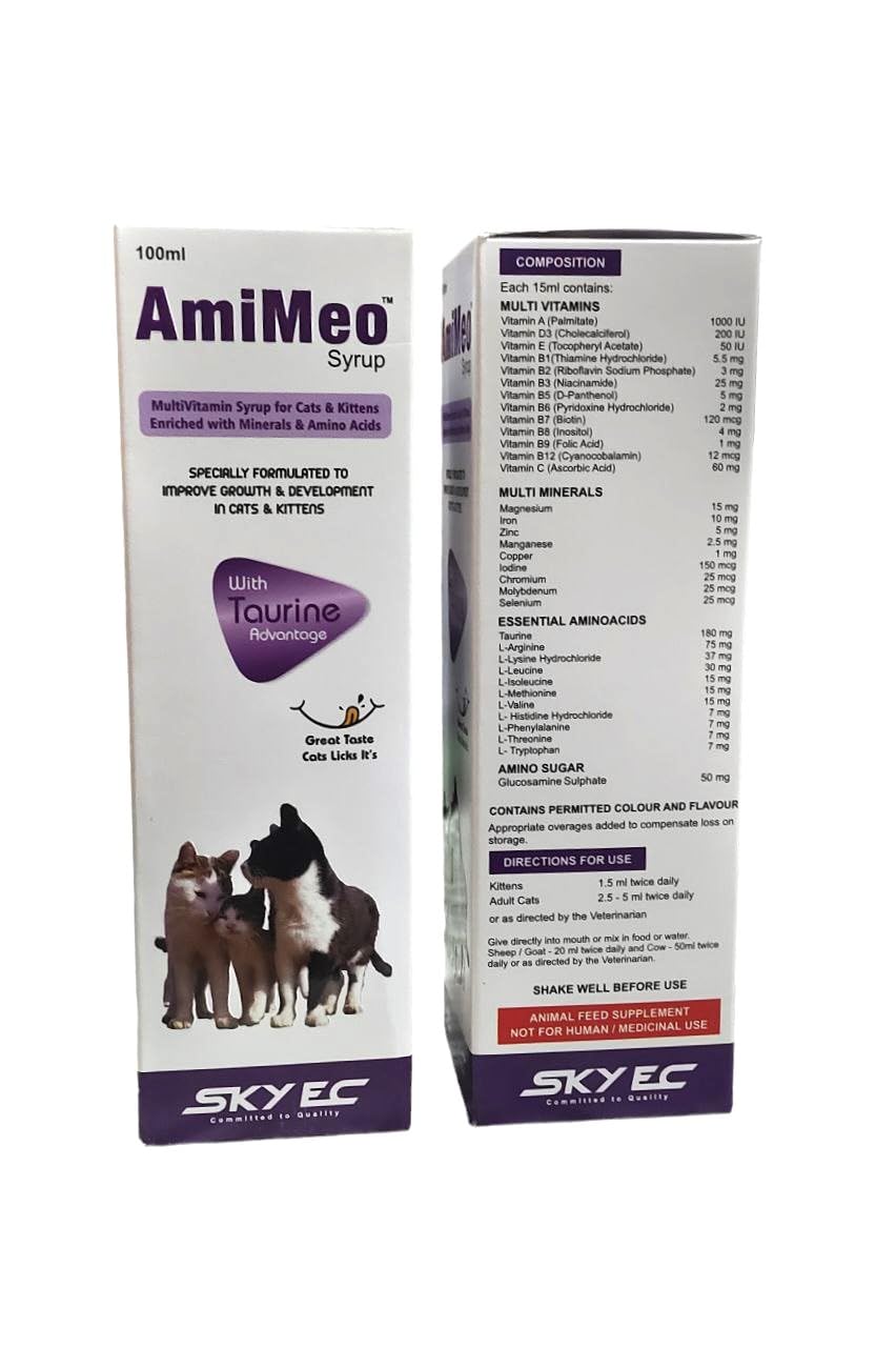 Skyec Amimeo Multivitamin Syrup for Cats & Kittens