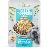 Applaws Taste Toppers Whitefish With Salmon, Green Beans & Lentils In Gravy Pouch