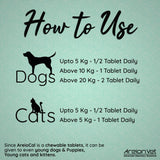 Areion Vet - AreioCal - Chewable Tablet Calcium & Vitamin Supplement for Dogs and Cats