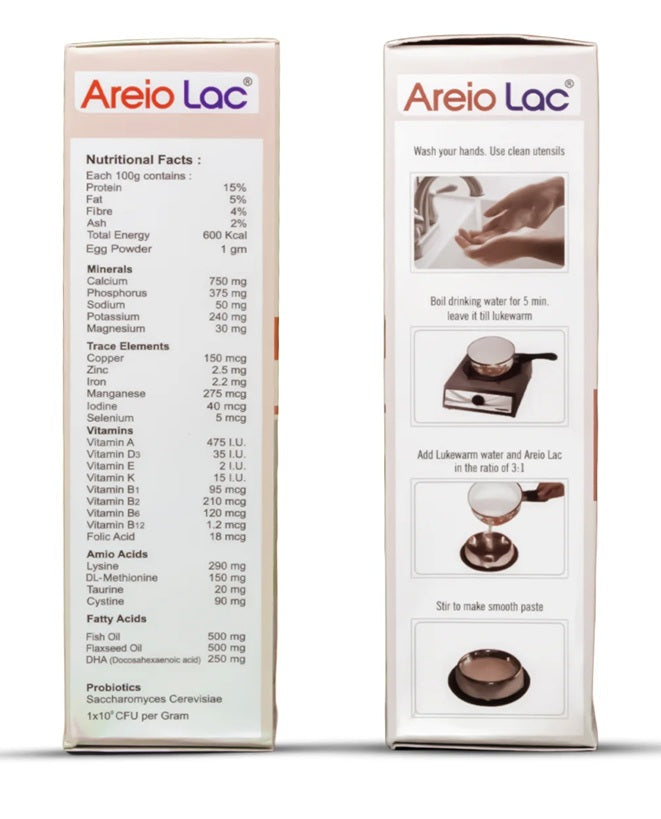 Areion Vet Areio Lac Enriched With Probiotics & DHA Weaning Diet Supplement For Puppy & Kitten