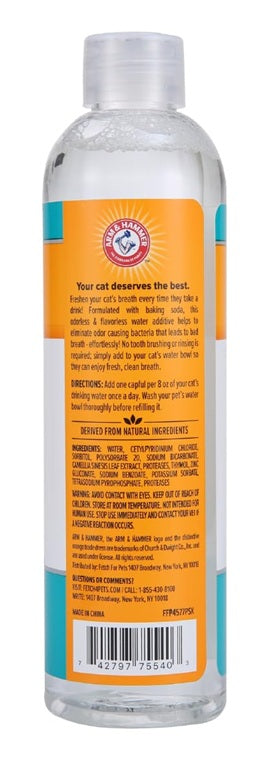 Arm & Hammer - Cat Dental Water Additive - Baking Soda Enhanced Formula - Odorless & Flavorless