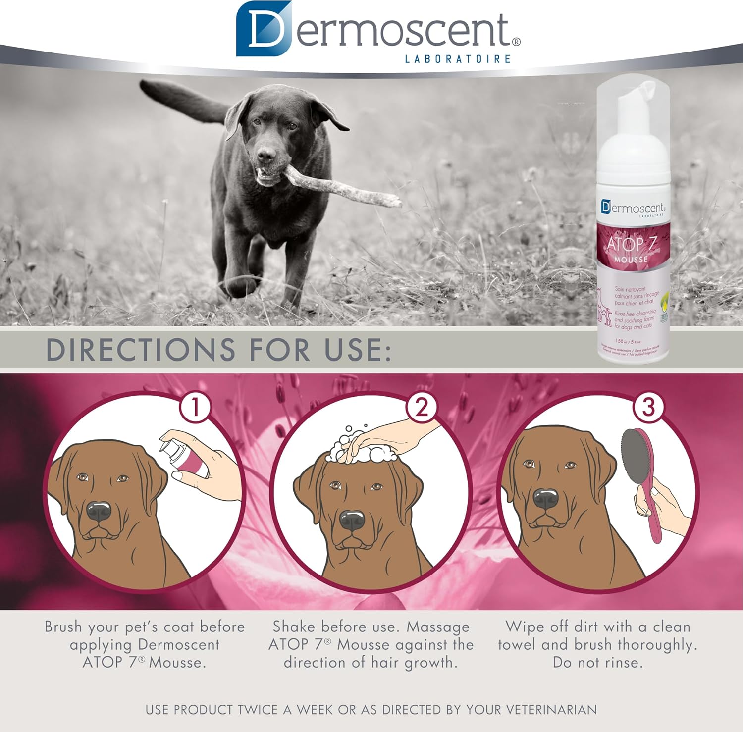 Dermoscent Atop 7 Mousse Cleansing Foam For Dog & Cat