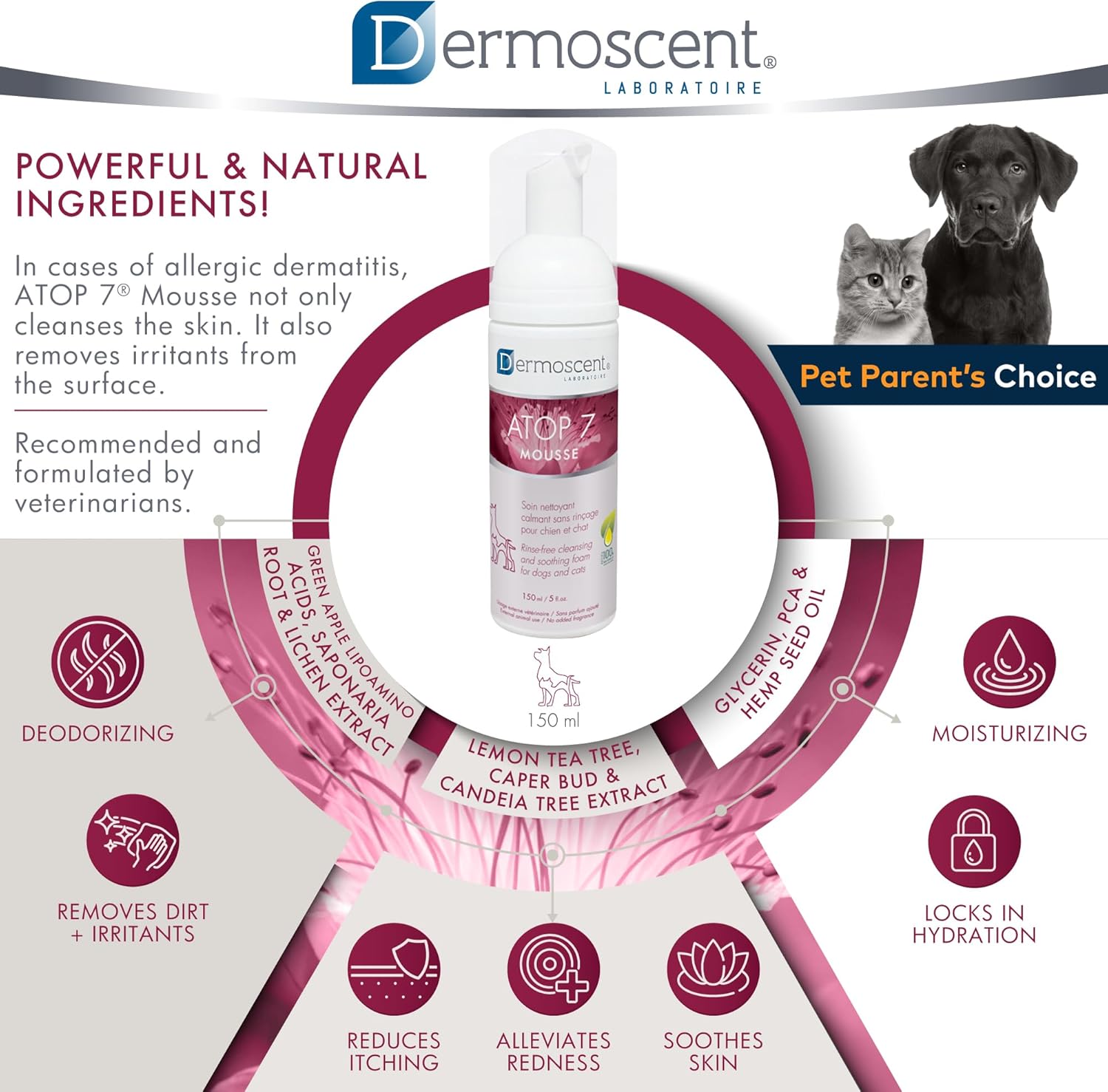 Dermoscent Atop 7 Mousse Cleansing Foam For Dog & Cat
