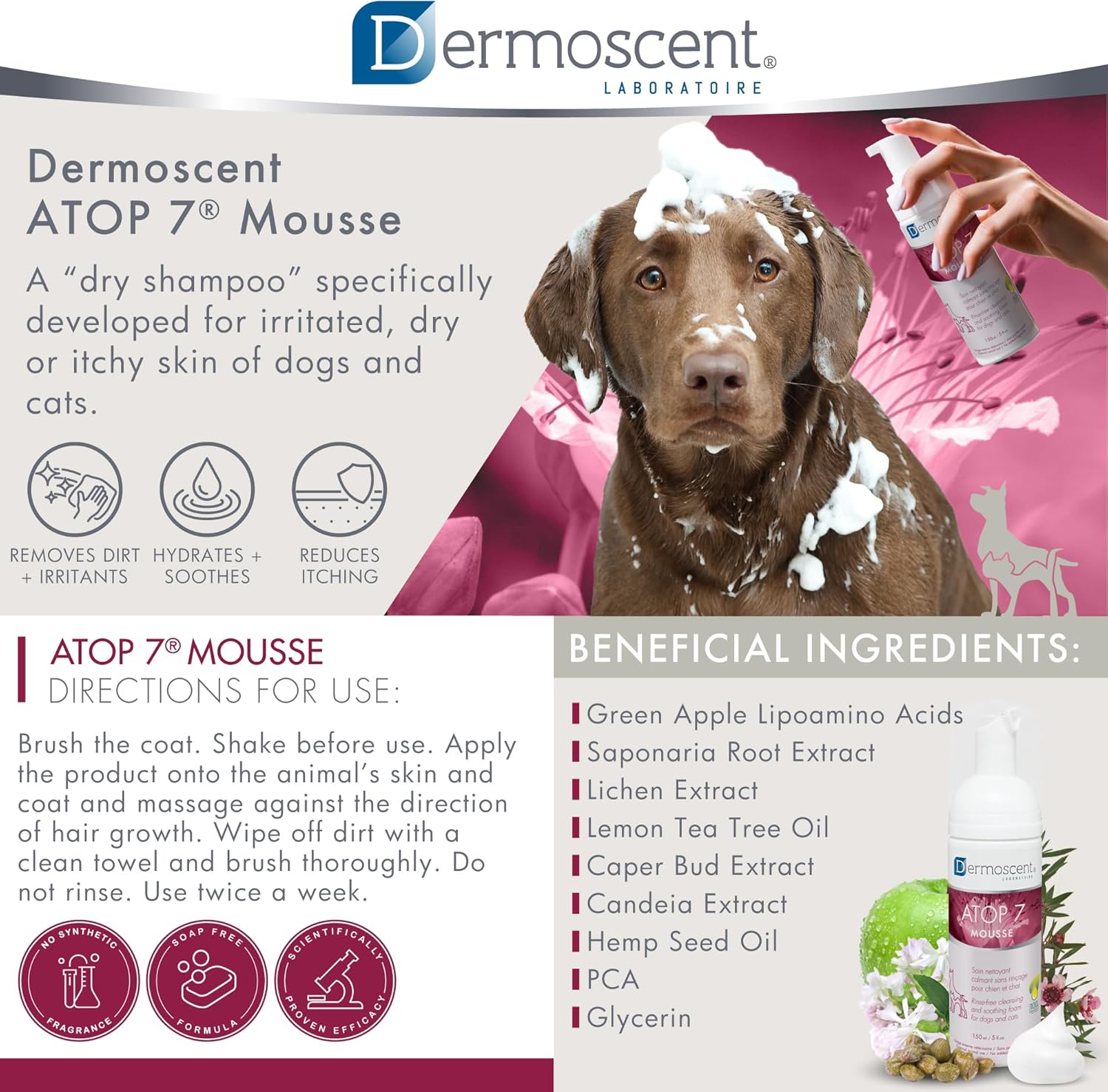 Dermoscent Atop 7 Mousse Cleansing Foam For Dog & Cat