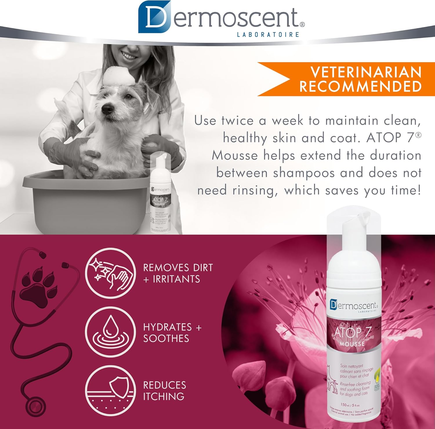 Dermoscent Atop 7 Mousse Cleansing Foam For Dog & Cat