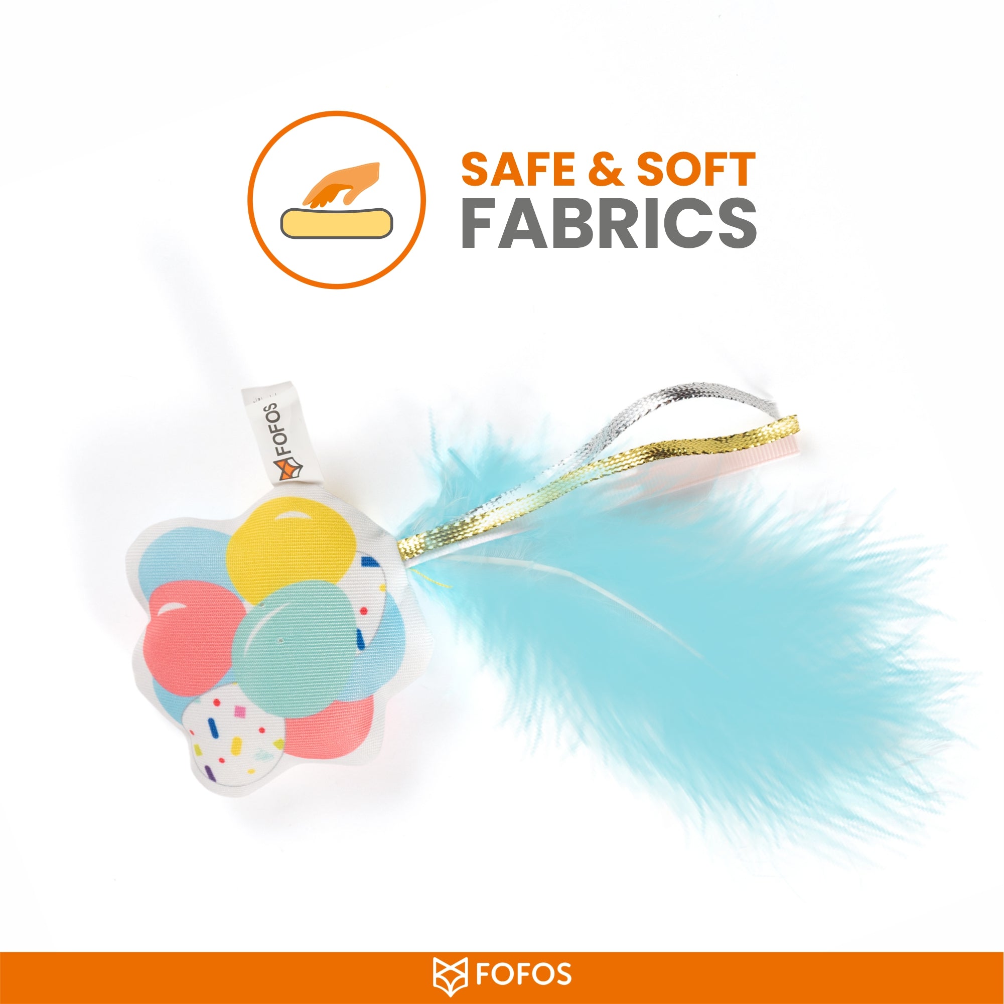 Fofos Birthday Balloon Cat Toy
