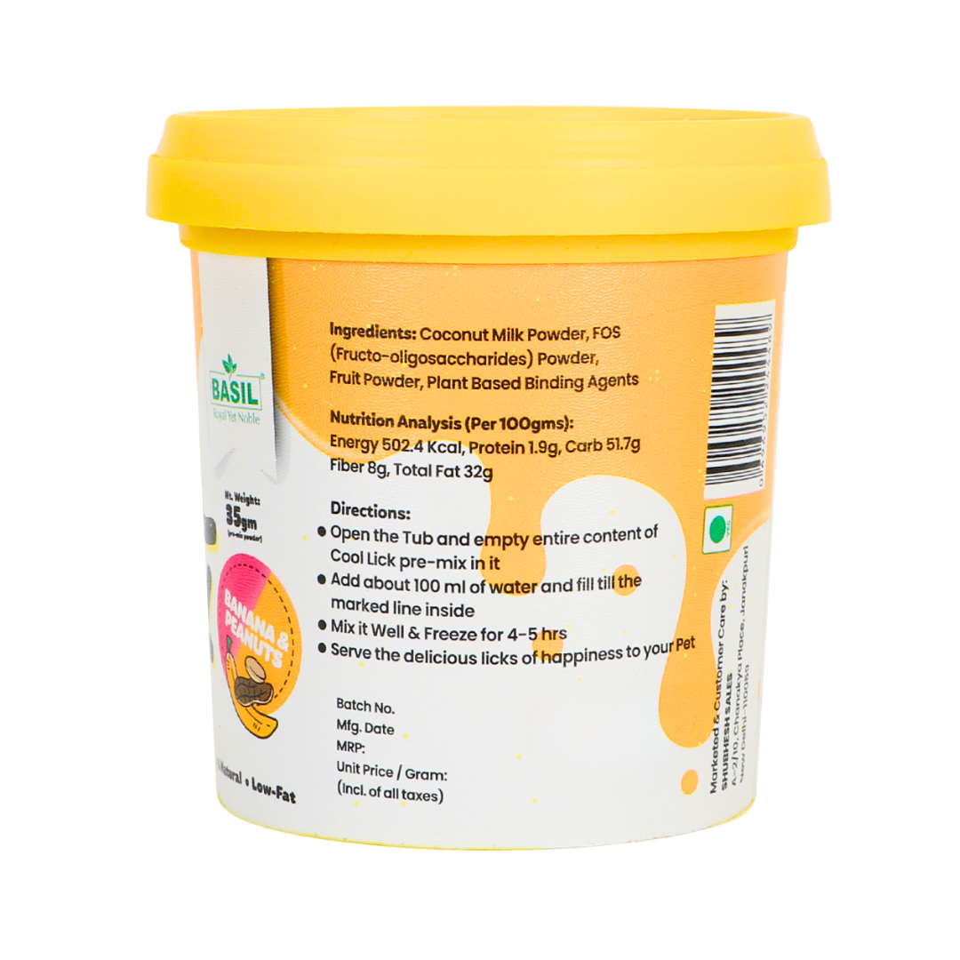 Basil Cool Lick With Added Prebiotics Ice Cream For Dogs