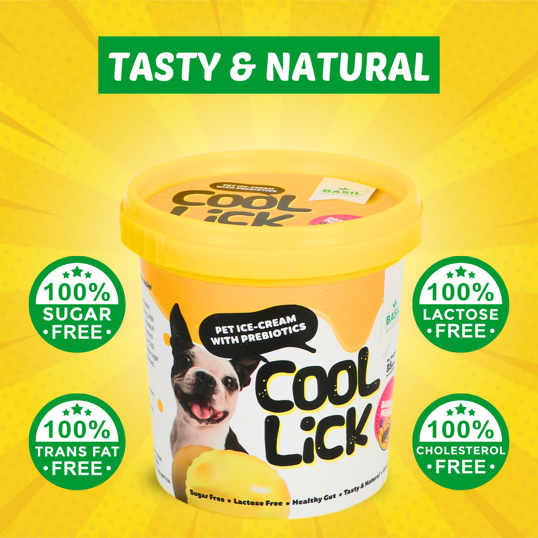 Basil Cool Lick With Added Prebiotics Ice Cream For Dogs