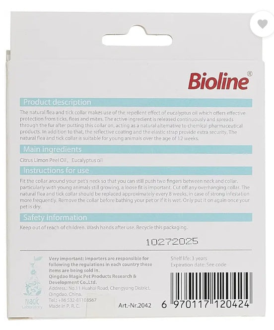 Bioline: Flea & Tick Collar For Dogs