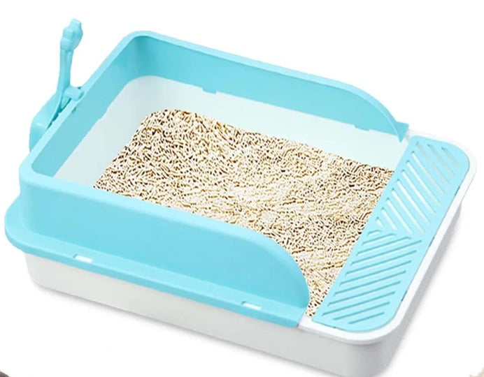Smarty Pet Cat Litter Tray Sturdy with High Side for Small Animals Bedpan Kitten Toilet