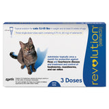 Zoetis : Revolution 45 mg Selamectin for Cats (5.1–15 lbs) – 3 Doses (0.75 mL Each)