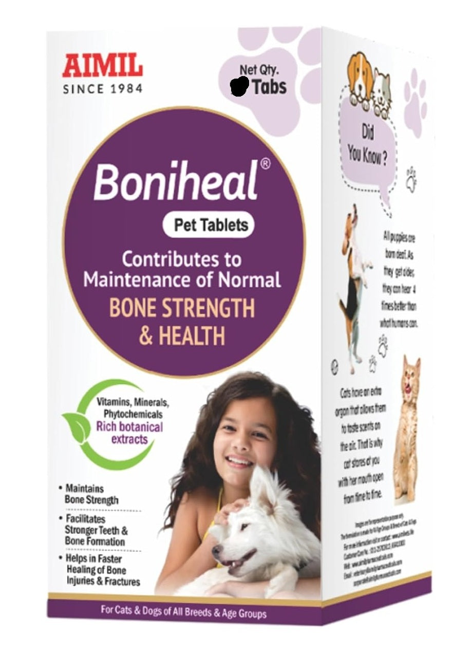 AIMIL Boniheal Pet Tablets - For Bone Strength & Health For Dogs & Cats