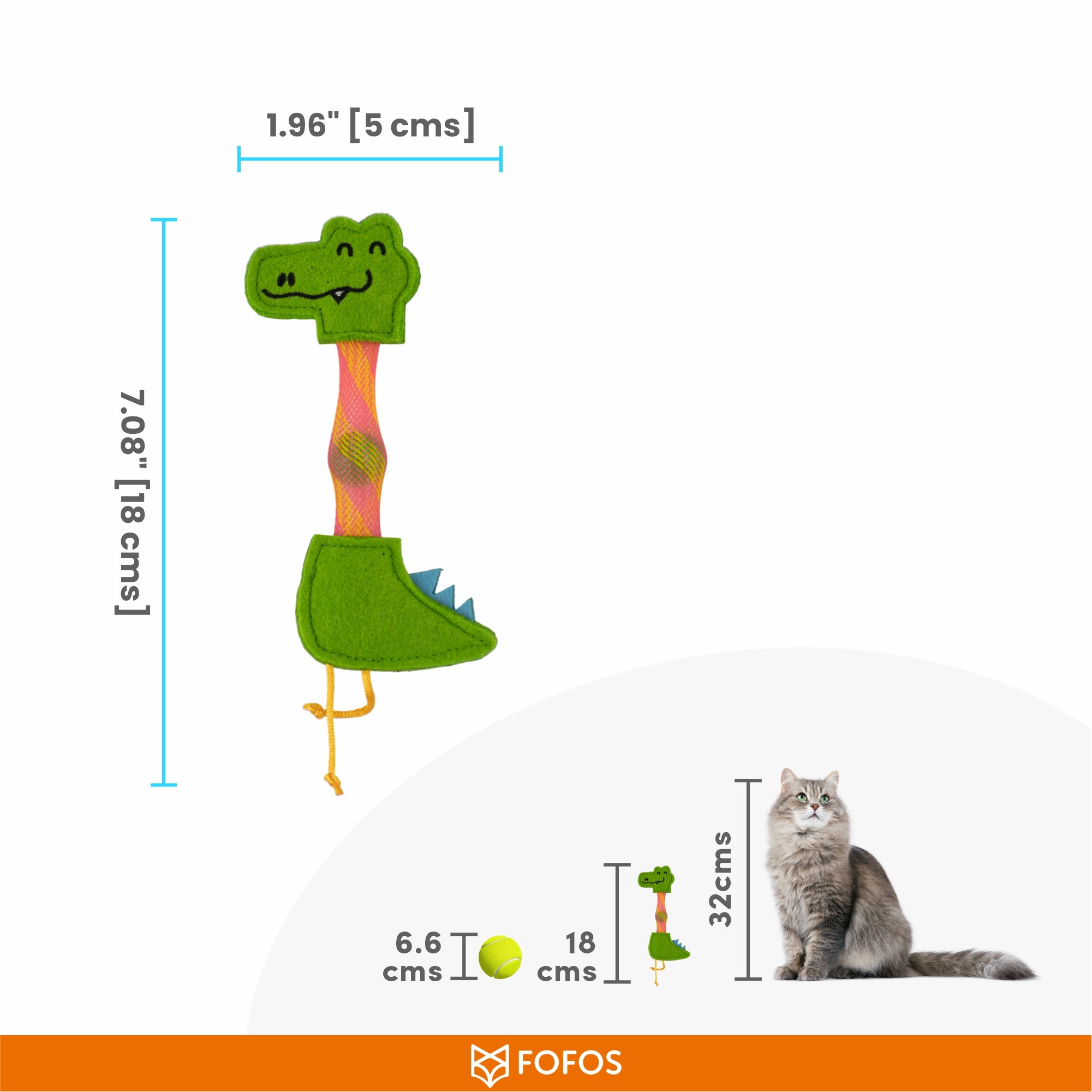 Fofos Cat Flick Crocodile Tube Toy