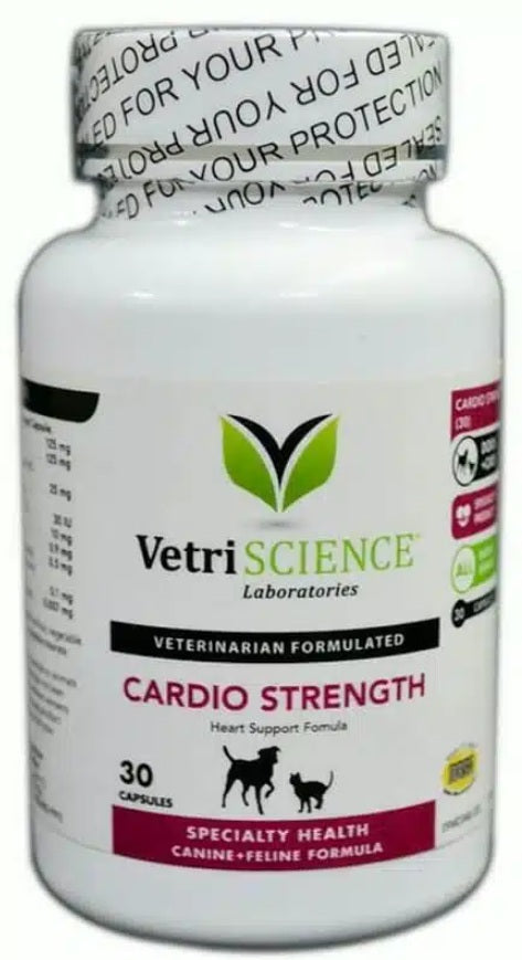 VetriScience Cardio Strength Heart Support Formula Capsules for Dogs & Cats