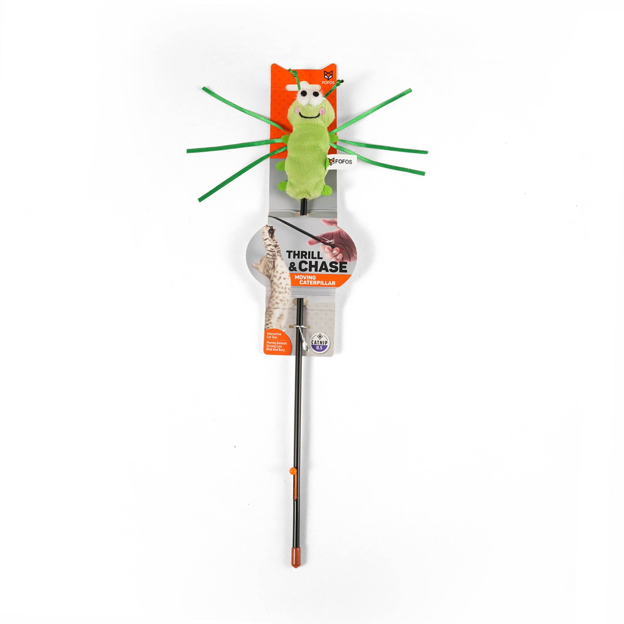 Fofos Moving Caterpillar Wand Stick Cat Toy