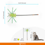 Fofos Moving Caterpillar Wand Stick Cat Toy