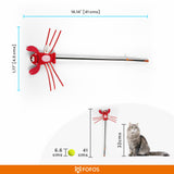 Fofos Moving Lobster Wand Stick Cat Toy