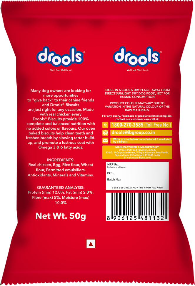 Drools Oven Baked Chicken & Egg Dog Biscuits