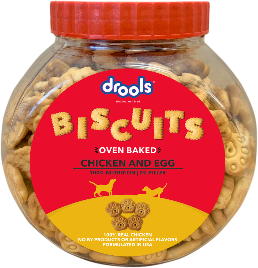 Drools Oven Baked Chicken And Egg Dog Biscuits - Jar