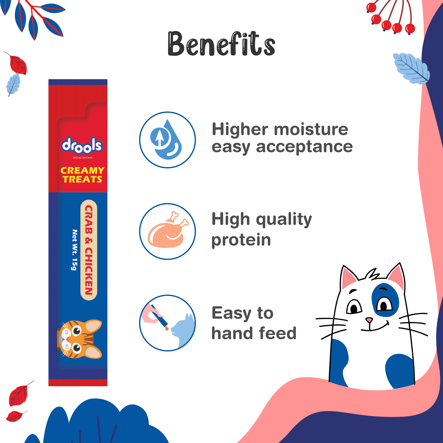Drools Crab & Chicken Creamy Cat Treat Jar