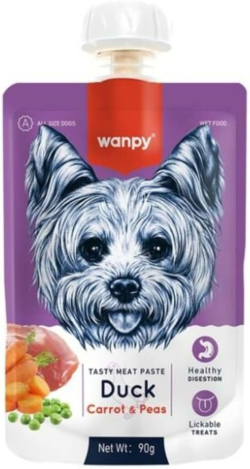 Wanpy Tasty Meat Paste – Duck with Carrot & Pea Dog Treat