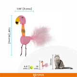 Fofos Cat Flick Flamingo Tube Toy