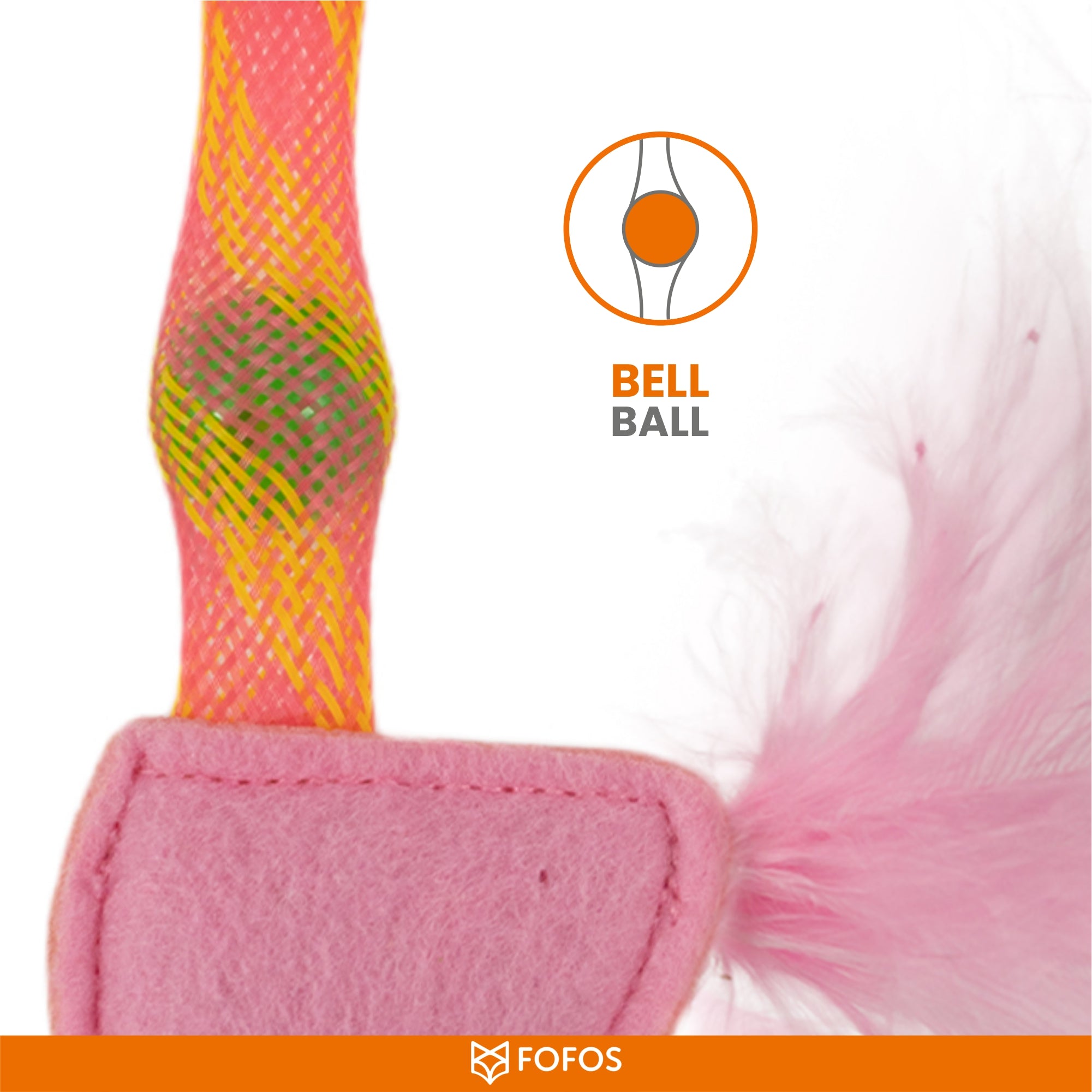 Fofos Cat Flick Flamingo Tube Toy