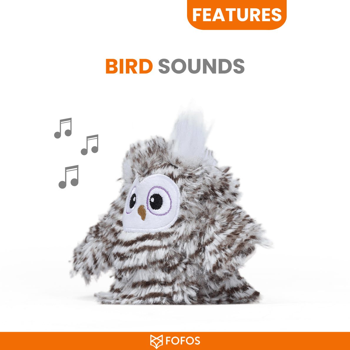 Fofos Swinging / Flapping Chirping Owl Cat Toy
