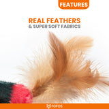 Fofos Black Bird With Catnip Balls Cat Toy