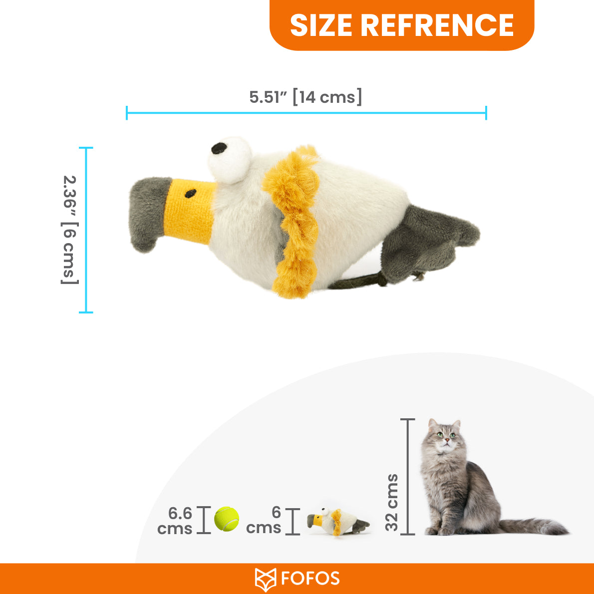 Fofos Eagle With Catnip Balls Cat Toy