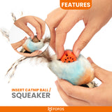 Fofos Blue Bird With Catnip Balls Cat Toy