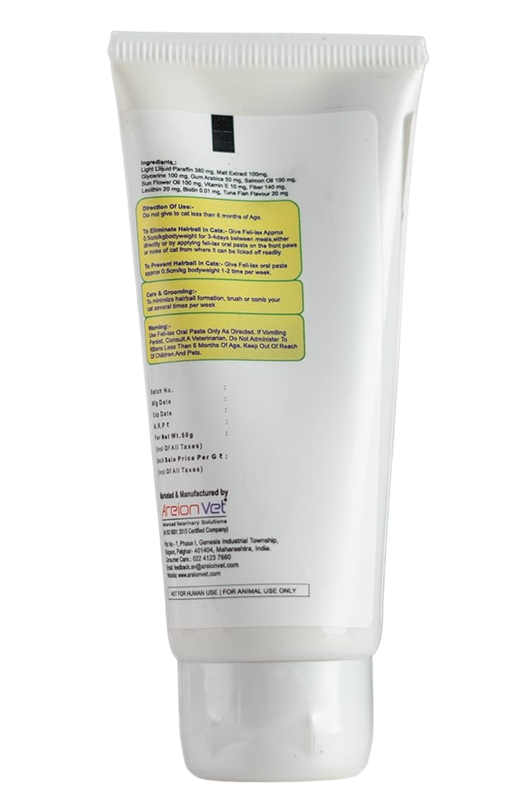 Areion Vet - Feli-Lax - Natural Laxative Hairball Remedy for Cats - Tuna Flavor