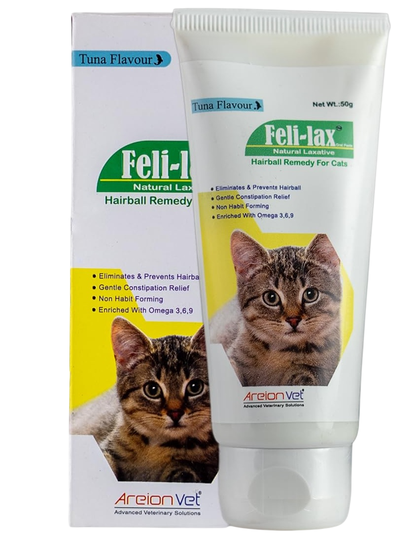 Areion Vet - Feli-Lax - Natural Laxative Hairball Remedy for Cats - Tuna Flavor