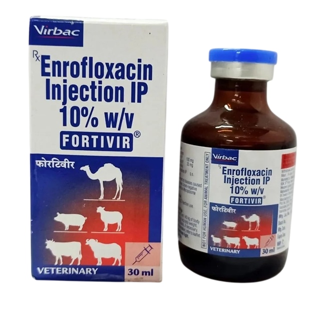 Virbac: Fortivir Enrofloxacin Injection 10% w/v for Livestock